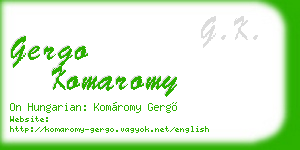 gergo komaromy business card